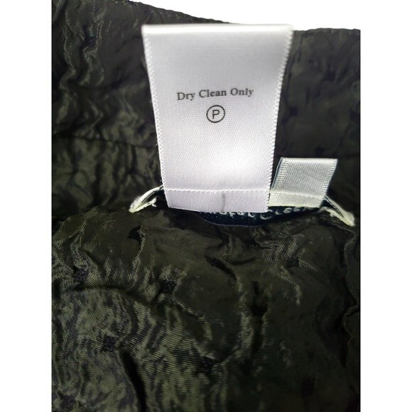 Coldwater Creek Dark Green Crinkle Fabric Jacket Blazer - Size Medium - Picture 13 of 13